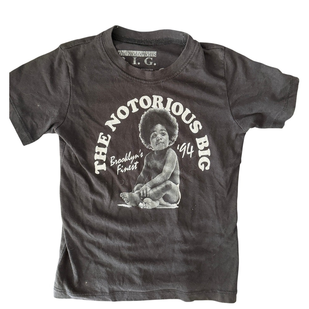 Notorious BIG Ready to Die Graphic T-Shirt Black Kids 5T Brooklyn Mint Hip Hop